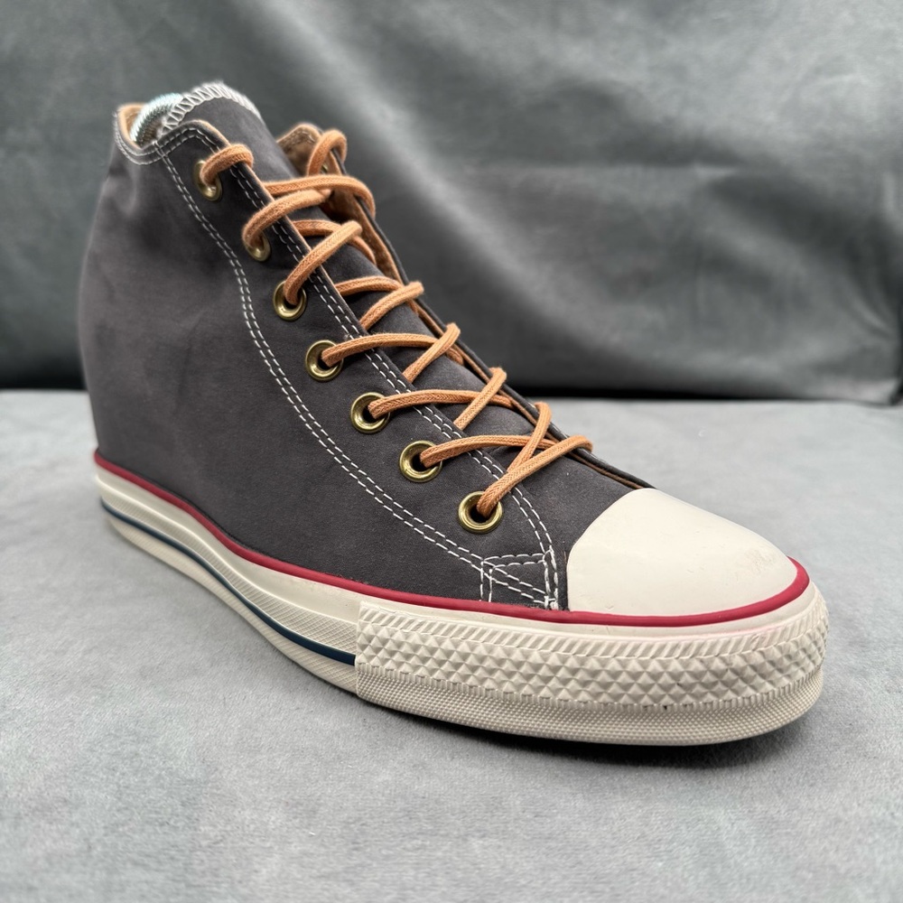 Converse Chuck Taylor Hidden Wedge‎ Lux Mid Women’s Size 10 Gray Canvas Sneaker